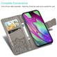 Mobigear Butterfly Samsung Galaxy A40 Hülle Klapphülle Geldbörse - Grau