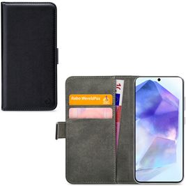 Mobilize Classic Gelly Wallet Samsung Galaxy A55 Hülle Klapphülle Geldbörse - Schwarz