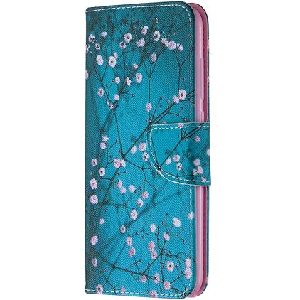 Mobigear Design Xiaomi Redmi Note 9 Hülle Klapphülle Geldbörse - Mandelblüten