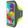 Mobiparts Comfort Fit Handyhalterung Joggen Samsung Galaxy A51 Sporthülle Neopren Sportarmband - Neon Green