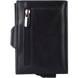 Valenta Card Case Plus Echtleder Kartenhalter - 14 Karten - Schwarz