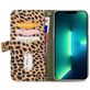 Mobilize Magnet Zipper iPhone 13 Pro Max Hülle Abnehmbare 2in1 Klapphülle Geldbörse - Olive Leopard