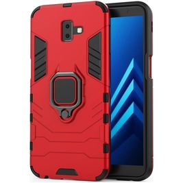Mobigear Armor Ring Samsung Galaxy J6 Plus Hülle Hardcase Backcover Stoßfest mit Ringhalter - Rot Mobigear Armor Ring Samsung Galaxy J6 Plus Hülle Hardcase Backcover Stoßfest mit Ringhalter - Rot