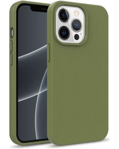 Mobigear Bio iPhone 13 Mini Hülle Umweltfreundliches Backcover - Olive
