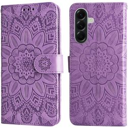 Mobigear Sunflower Samsung Galaxy A57 Hülle Klapphülle Geldbörse - Lila