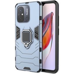 Mobigear Armor Ring Xiaomi Redmi 12C Hülle Hardcase Backcover Stoßfest mit Ringhalter - Marineblau