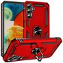 Mobigear Armor Ring Samsung Galaxy A24 Hülle Hardcase Backcover Stoßfest mit Ringhalter - Rot
