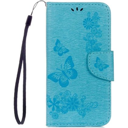 Mobigear Butterfly Samsung Galaxy S8 Hülle Klapphülle Geldbörse - Blau