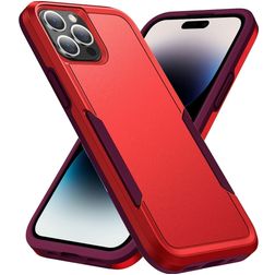 Mobigear Heavy Armor iPhone 14 Pro Hülle Hardcase Backcover Stoßfest - Rot