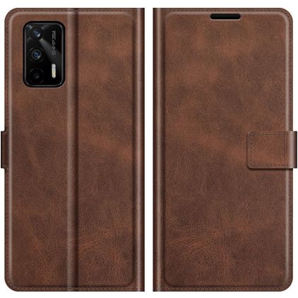 Mobigear Wallet Realme GT Hülle Klapphülle Geldbörse - Braun