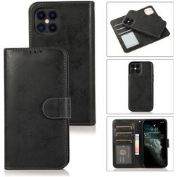 Mobigear Wallet iPhone 12 2in1 Klapphülle (herausnehmbar) Portemonnaie - Schwarz