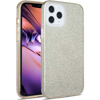 Mobigear Glitter iPhone 12 Pro Max Hülle Hardcase Backcover - Gold