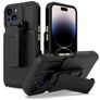 Mobigear Explorer iPhone 14 Pro Hülle Hardcase Backcover Stoßfest mit Ständer - Schwarz