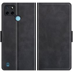Mobigear Slim Magnet Realme C21Y Hülle Klapphülle Geldbörse - Schwarz
