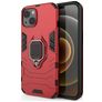Mobigear Armor Ring iPhone 13 Hülle Hardcase Backcover Stoßfest mit Ringhalter - Rot