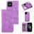 Mobigear Wallet iPhone 12 Pro 2in1 Klapphülle (herausnehmbar) Portemonnaie - Lila