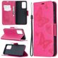 Mobigear Butterfly Samsung Galaxy A52s 5G Hülle Klapphülle Geldbörse - Magenta