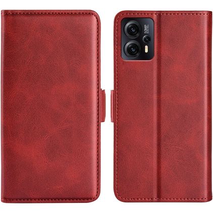 Mobigear Slim Magnet Motorola Moto E13 Hülle Klapphülle Geldbörse - Rot