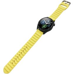 Mobigear Bumpy Silikon Smartwatch Armband Dornschließe - 20-mm-Universalanschluss - Gelb