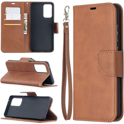 Mobigear Excellent Samsung Galaxy A52 Hülle Klapphülle Geldbörse - Cognac