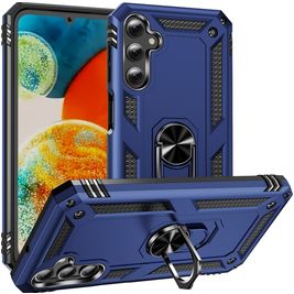 Mobigear Armor Ring Samsung Galaxy A24 Hülle Hardcase Backcover Stoßfest mit Ringhalter - Blau