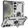 Mobigear Armor ring Samsung Galaxy S25 Hülle Hardcase Backcover Stoßfest mit Ringhalter - Silber