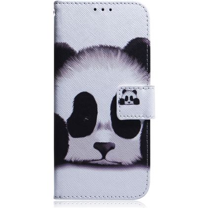 Mobigear Design Samsung Galaxy A21 Hülle Klapphülle Geldbörse - Panda