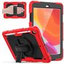 Mobigear SureGrip Xtreme iPad 9 (2021) Hülle Kunststoff,Silikon Backcover + Stifthalter + Schulterträger + Ständer - Schwarz / Rot