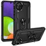 Mobigear Armor Ring Samsung Galaxy A22 4G Hülle Hardcase Backcover Stoßfest mit Ringhalter - Schwarz