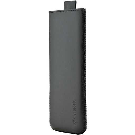 Valenta Pocket Classic Echtes Leder Einschubhülle (max 14,8 cm x 7,2 cm) - Einschubhülle - Handytasche - Schwarz