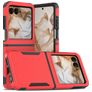 Mobigear Heavy Armor Motorola Razr 50 Hülle Hardcase Backcover Stoßfest - Rot