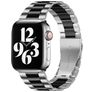 Mobigear Antwerp Edelstahl Apple Watch Armband Faltschließe - 42/41/40/38 mm - Schwarz / Silber