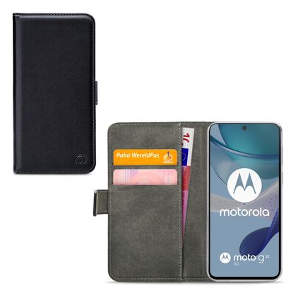 Mobilize Classic Gelly Wallet Motorola Moto G53 5G Klapphülle Portemonnaie - Schwarz