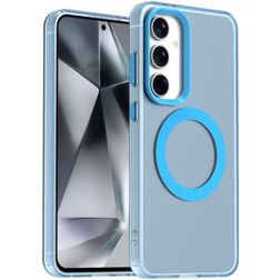 Mobigear Shockproof Samsung Galaxy S24 FE MagSafe Hülle Hardcase Backcover - Blau