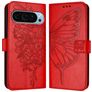 Mobigear Butterfly Google Pixel 9 Pro XL Hülle Klapphülle Geldbörse - Rot