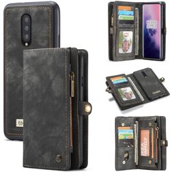 Caseme 008 OnePlus 7 Pro Hülle Abnehmbare 2in1 Klapphülle Geldbörse - Schwarz