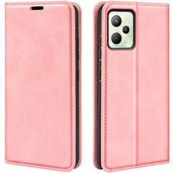 Mobigear Retro Slim Realme C35 Hülle Klapphülle Geldbörse - Pink