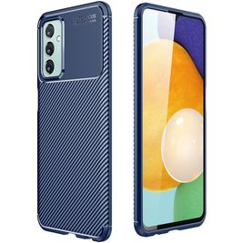 Mobigear Racing Samsung Galaxy M23 Hülle Flexibles TPU Backcover - Blau