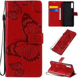 Mobigear Butterfly Sony Xperia L4 Klapphülle Portemonnaie - Rot
