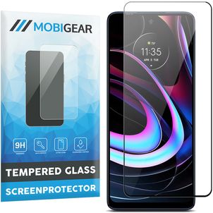Mobigear Premium Motorola Edge (2021) Panzerglas Gehärtetes Glas Displayschutz - Hüllenfreundlich - Schwarz