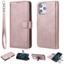 Mobigear Wallet iPhone 12 Pro Max Hülle Abnehmbare 2in1 Klapphülle Geldbörse - Roségold
