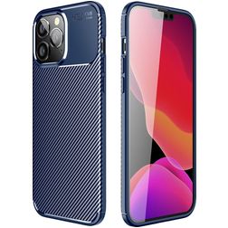 Mobigear Racing iPhone 14 Plus Hülle Flexibles TPU Backcover - Blau