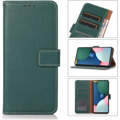 Mobigear Wallet POCO X4 GT Hülle Klapphülle Geldbörse - Grün