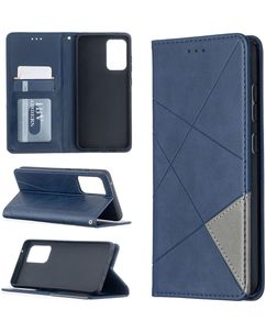 Mobigear Rhombus Slim Samsung Galaxy A52s 5G Hülle Klapphülle - Blau