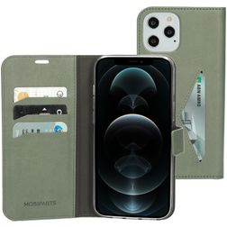 Mobiparts Classic Wallet iPhone 12 Pro Max Hülle Klapphülle Geldbörse - Stone Green