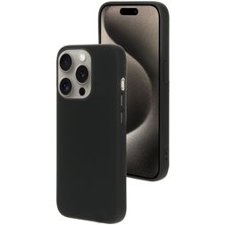 Mobiparts iPhone 15 Pro Silikon Hülle Backcover - Schwarz