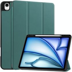 Mobigear Tri-Fold iPad Air 13 Zoll (2024) Hülle Klapphülle + Stifthalter - Grün