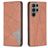 Mobigear Rhombus Slim Samsung Galaxy S25 Ultra Hülle Klapphülle - Braun