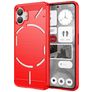 Mobigear Brushed Slim Nothing Phone (2) Hülle Flexibles TPU Backcover - Rot