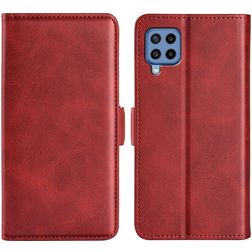 Mobigear Slim Magnet Samsung Galaxy M22 Hülle Klapphülle Geldbörse - Rot